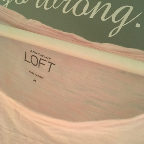 ANN TAYLOR LOFT PINK TEE - Picture 4 of 4